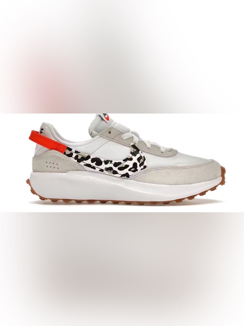 Nike Waffle Debut Leopard Print Platform Sneakers Women’s Size 8 Cream Orange - Picture 11 of 15